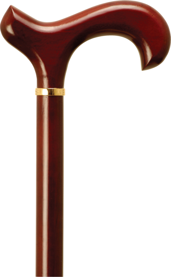 Men's Derby Handle Cane, Rosewood Stain, 36" - 37"