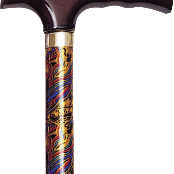 Folding Travel Cane with Fritz Handle, Paisley, 33" - 37"
