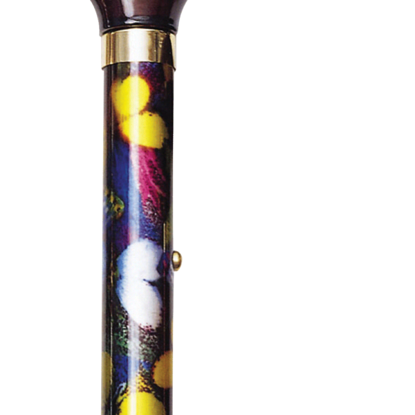 Folding Travel Cane with Fritz Handle, Butterfly