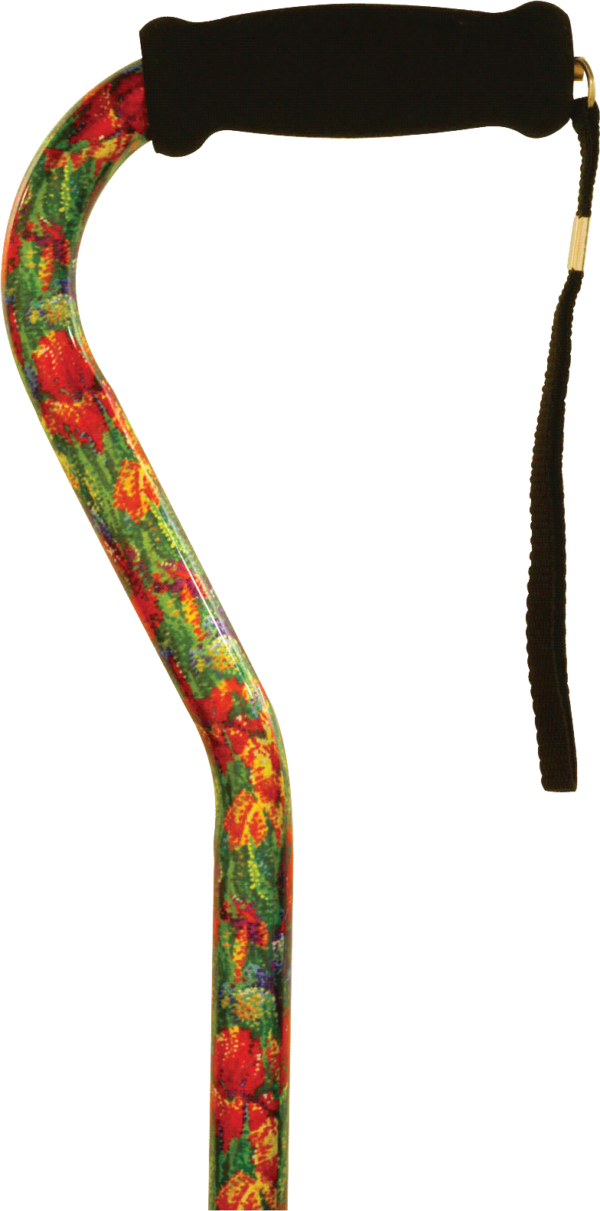 Offset Handle Cane, Summer Garden