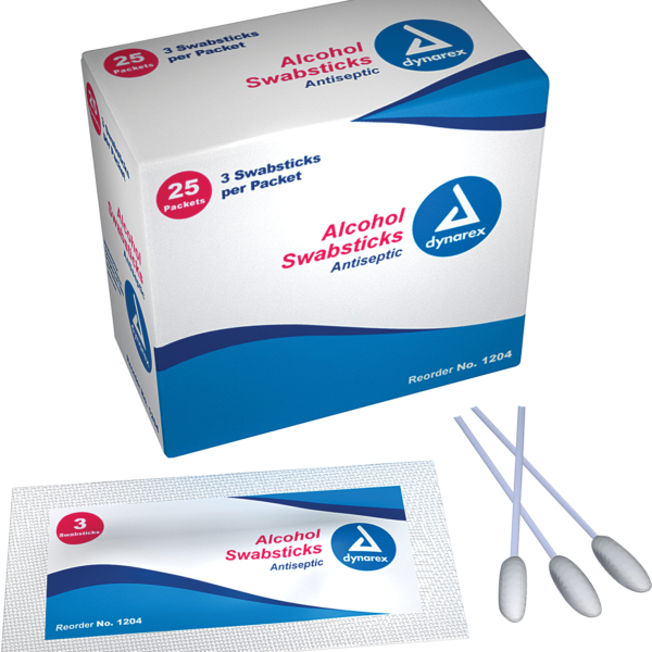 Alcohol Swabstick, 3 Pack