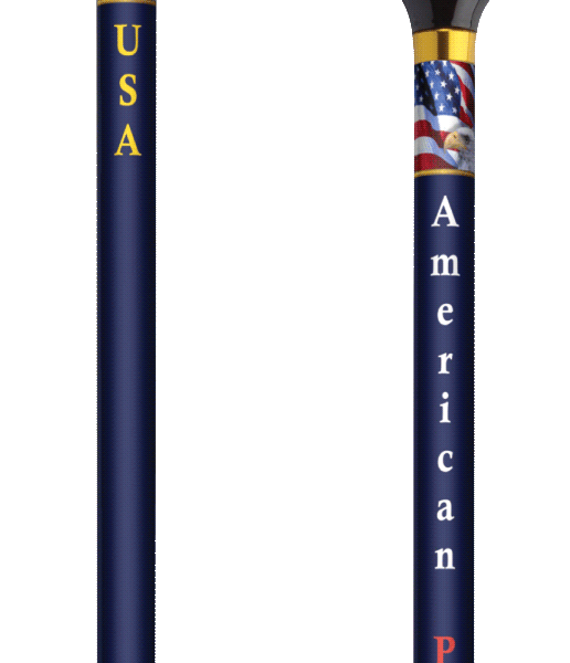 Straight Cane with Fritz Handle, American Patriot