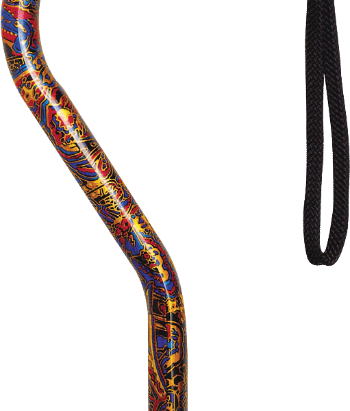 Offset Handle Cane, Paisley