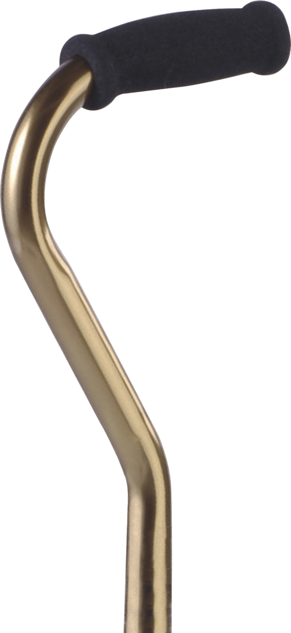 Offset Handle Cane, Bronze