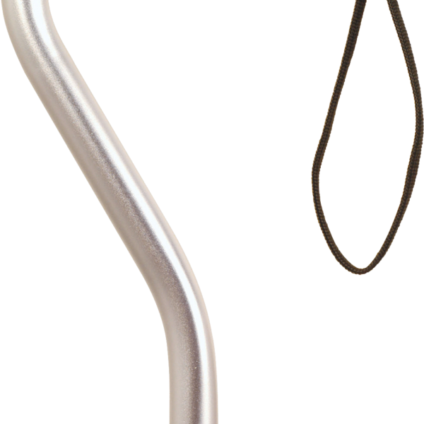 Offset Handle Cane, Silver