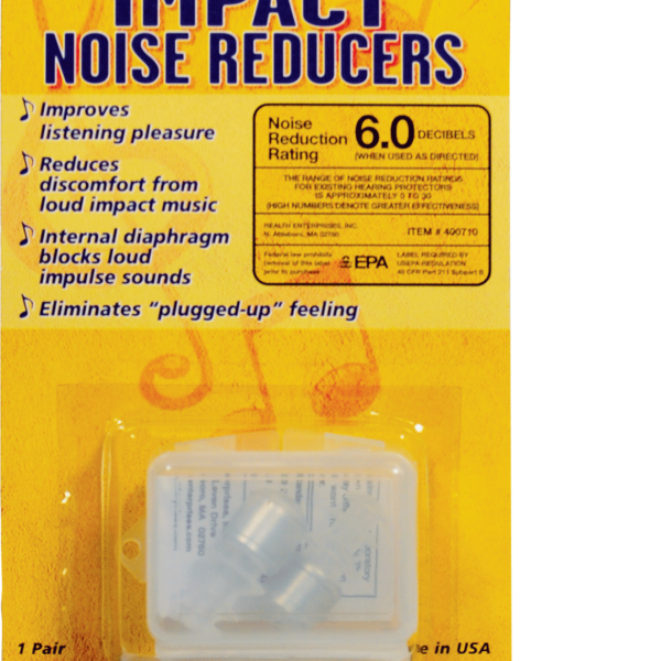 Impact Noise Reducer Ear Plugs, 6 db.