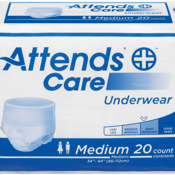 Attends Care Underwear, Moderate-Heavy Absorbency, Medium, 34" - 44"