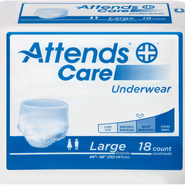 Attends Care Underwear, Moderate-Heavy Absorbency, Large, 44" - 58"