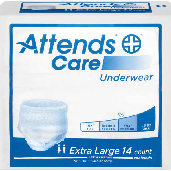 Attends Care Underwear, Moderate-Heavy Absorbency, Extra Large, 58" - 68"