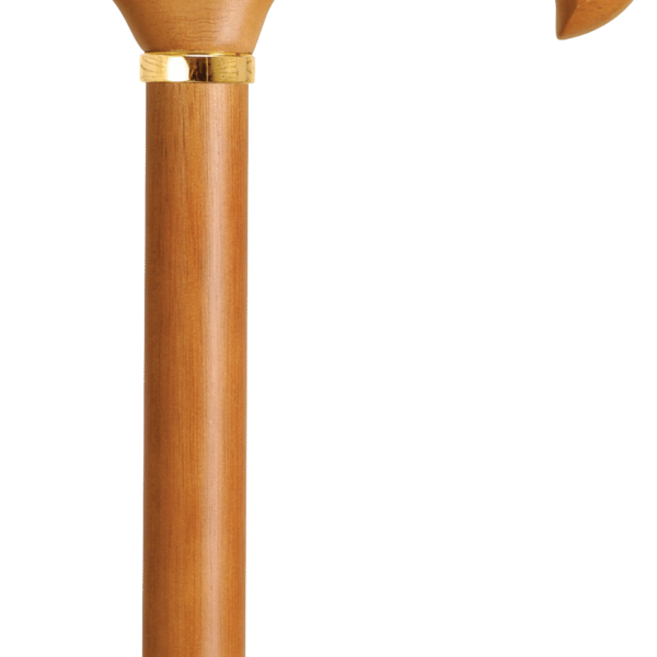 Men's Derby Handle Wood Cane, Natural Stain