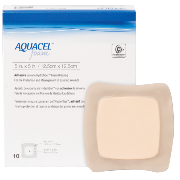 Aquacel Gelling Adhesive Foam Dressing 5" x 5"