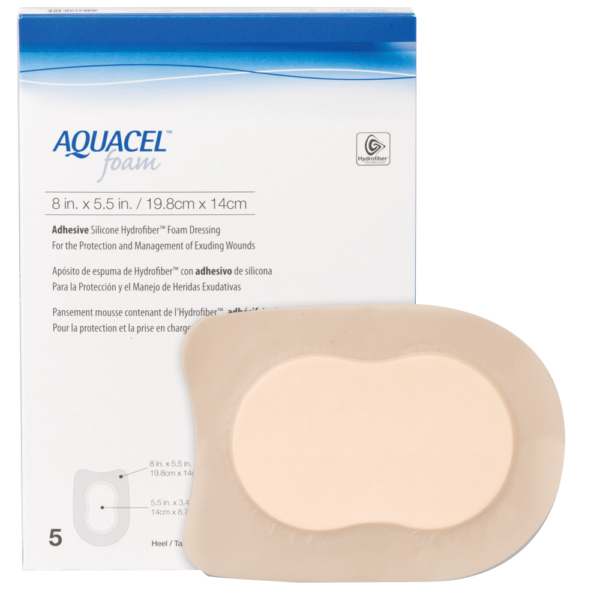 Aquacel Adhesive Gelling Foam Dressing 8" x 5.5" Heel Shape