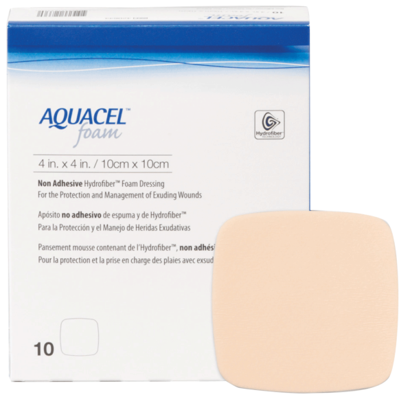 Aquacel Non-adhesive Gelling Foam Dressing 4" x 4"