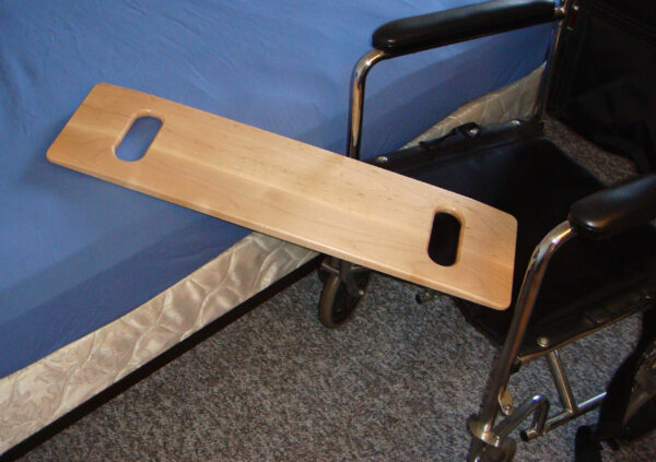 SafetySure Solid Maple Transfer Board with Hand Slots, 30" x 8"