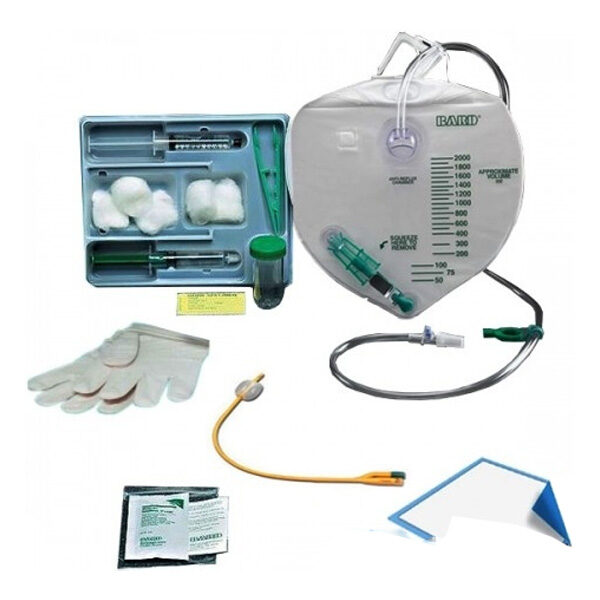 BARDEX I.C. Drainage Bag Foley Catheter Tray, 16 Fr, 5 cc