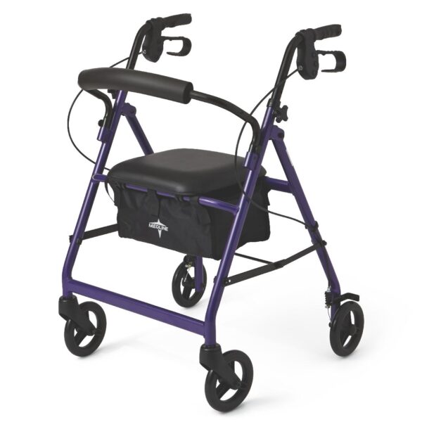 Basic Rollator, Purple, 31" - 35", 6" Wheel Size