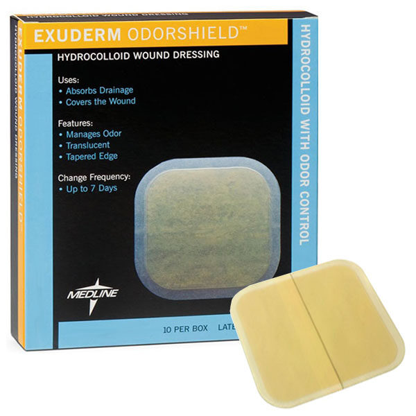 Exuderm OdorShield Hydrocolloid Dressing, 6" x 6"