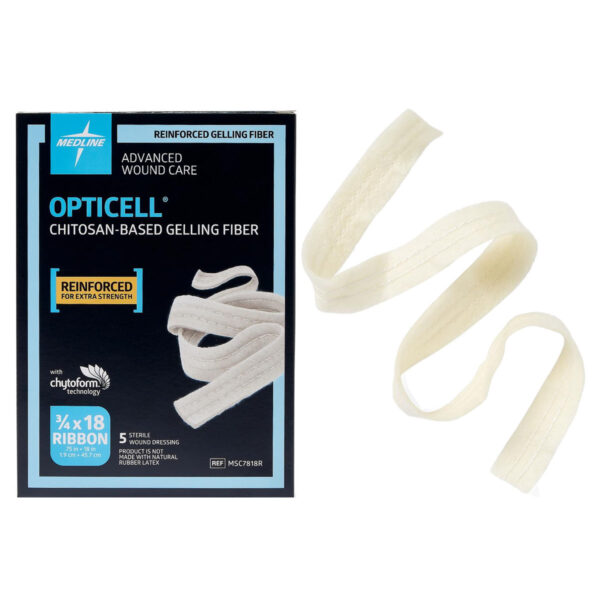 Opticell Gelling Fiber Wound Dressing, 0.75" x 18"