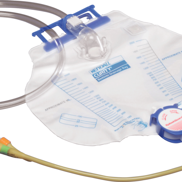 Cardinal Health Dover Hydrogel Coated Latex Foley Needle Sampling Urinary Catheterization Kit, 16 FR, 5mL, 2000mL