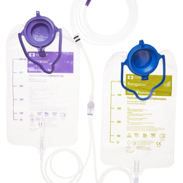 Kangaroo ePump/Joey Feeding Set with ENFit Connector, 500 mL Flush Set