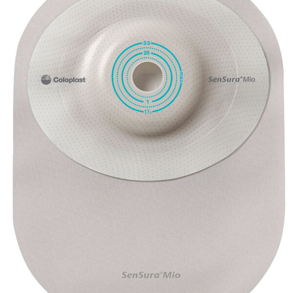 SenSura Mio 1-Piece Closed Pouch, Soft Convex, Maxi, Opaque with Inspection Window, Pre-Cut, 1-3/8"