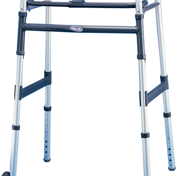 Dual-Release Junior Paddle Walker with 5" Fixed Wheel