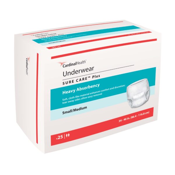 Cardinal Health, Underwear, Sure Care Plus, Small/Medium, 34" - 46"