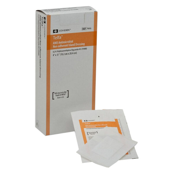 Telfa AMD Antimicrobial Island Dressing 4" x 8" Rectangle