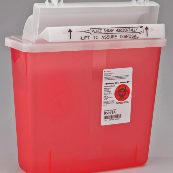 SharpStar In-Room Sharps Container Counter Balanced Lid 5 Quart