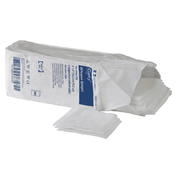Curity All Purpose Non-Sterile Non-Woven Sponge 4" x 4", 3-Ply