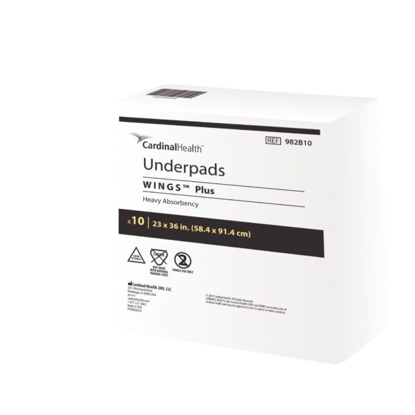 Cardinal Health, Underpads, Wings Plus, 23" x 36"