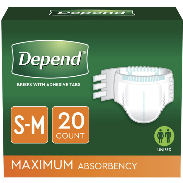 Depend Protection Brief with 4 Tabs Small/Medium 19" - 34"
