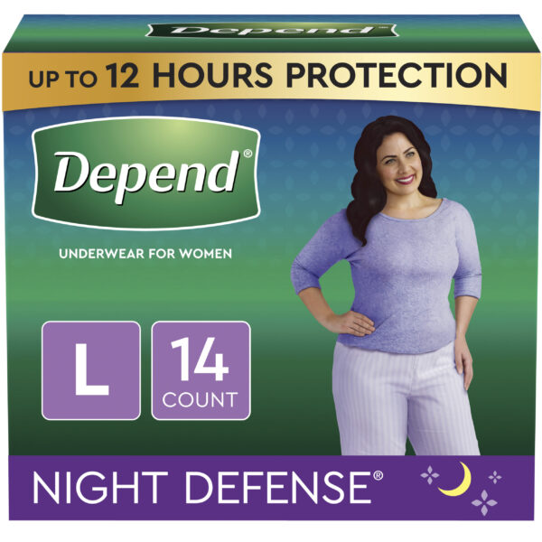 Depend Underwear Overnight Absorbency For Women, Large, 38" - 54" waist.