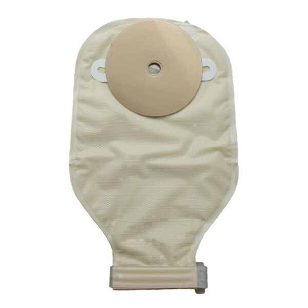 One-piece Post-Op Precut Adult Drainable Pouch 1" Round With Barrier Roll-Up Trim Shield