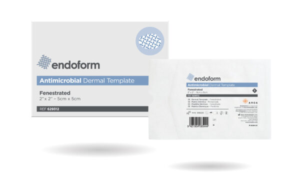 Endoform Antimicrobial Dermal Template, Fenestrated, 2" x 2"