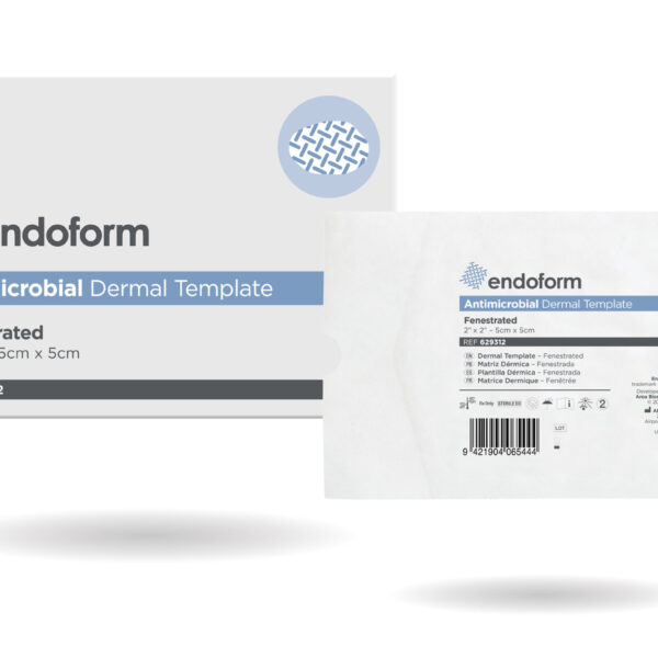 Endoform Antimicrobial Dermal Template, Fenestrated, 2" x 2"