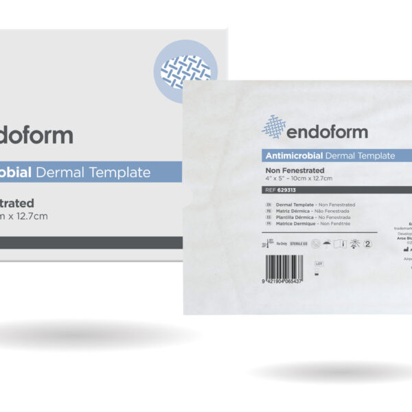 Endoform Antimicrobial Dermal Template, Non-Fenestrated, 4" x 5"
