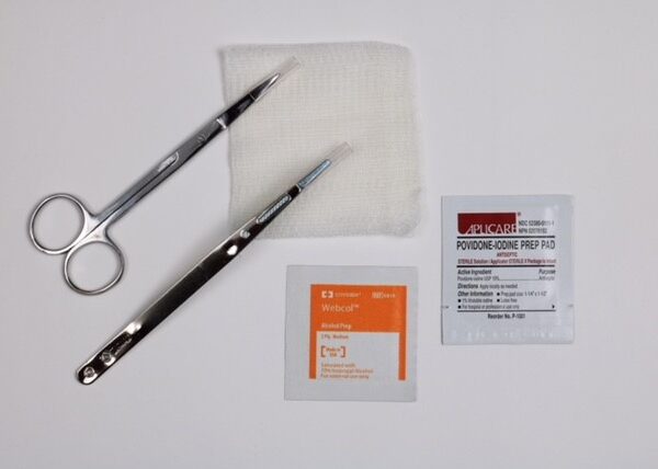 Suture Removal Kit with Iris Scissors and Wire-Form Forceps