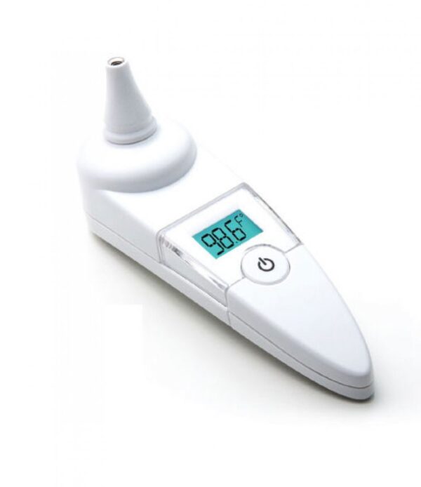 Adtemp Tympanic IR Ear Thermometer, 6" x 1-1/5" x 1-3/5", Dual Scale, CR2032 Battery