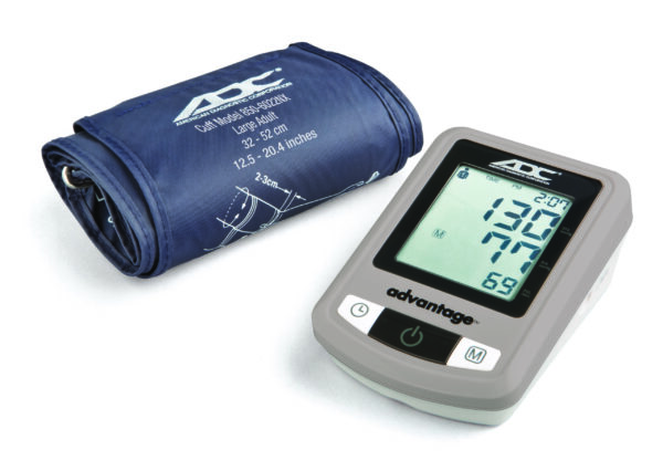 Advantage Automatic Digital Blood Pressure Monitor, Large Adult, Navy, Latex Free