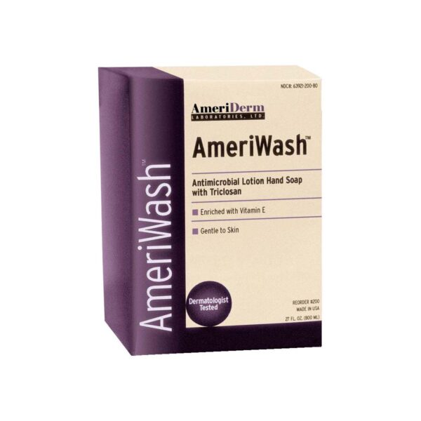 AmeriWash Antimicrobial Lotion Soap with PCMX, 800 mL