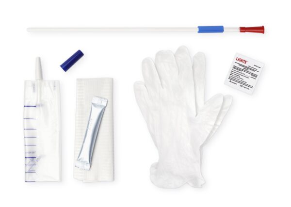 SimPro Set Tiemann Coude Closed System Intermittent Catheter, 16 Fr, 16"