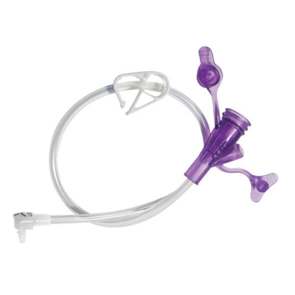 12" Right Angle Purple Dual ENFit Y-Port Feeding Set