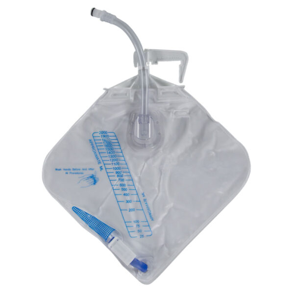 Afex Bedside Bag, 2000 mL, Quick Release Connector