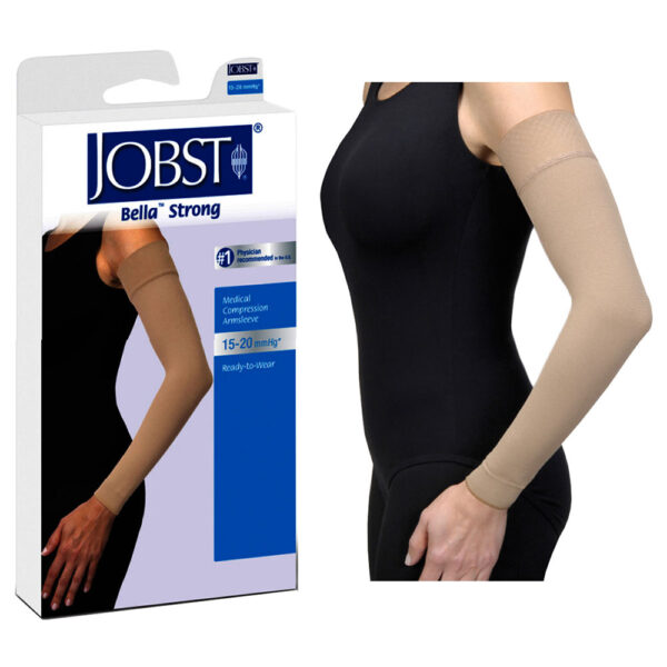 Bella Strong Arm Sleeve with Silicone Band, 15-20, Size 6, Long, Natural