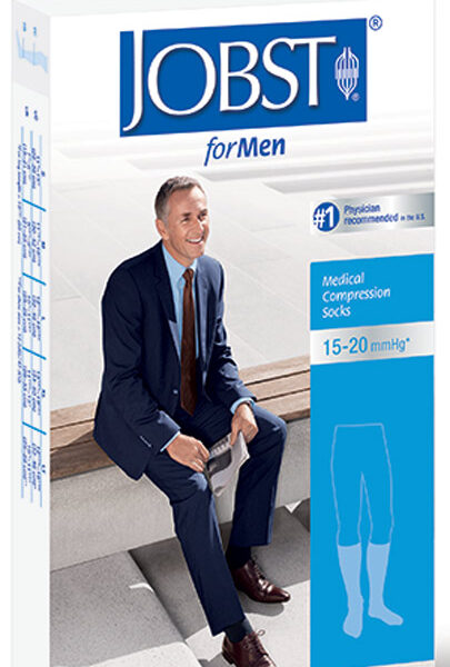 Large, Black, Clsd Toe Jobst For Men, 15-20, Pair