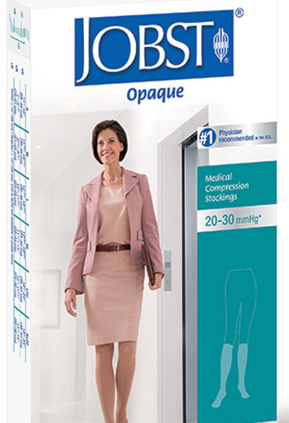 Knee-High Firm Opaque Compression Stockings Large, Black