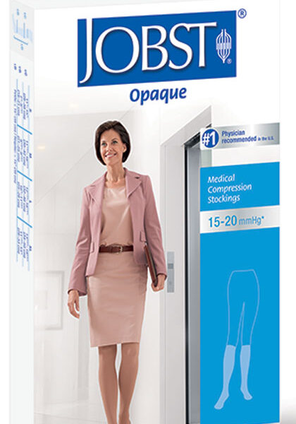 Opaque Knee-High Moderate Compression Stockings Medium, Black