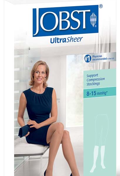 UltraSheer Supportwear Women's Knee-High Mild Compression Stockings Small, Black