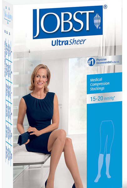 UltraSheer Women's Knee-High Moderate Compression Stockings Large, Suntan